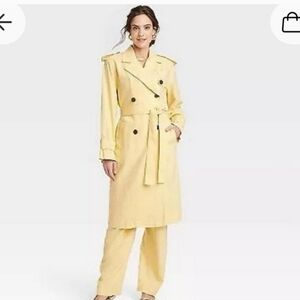 Classic Trench Coat - A New Day Yellow Size XL